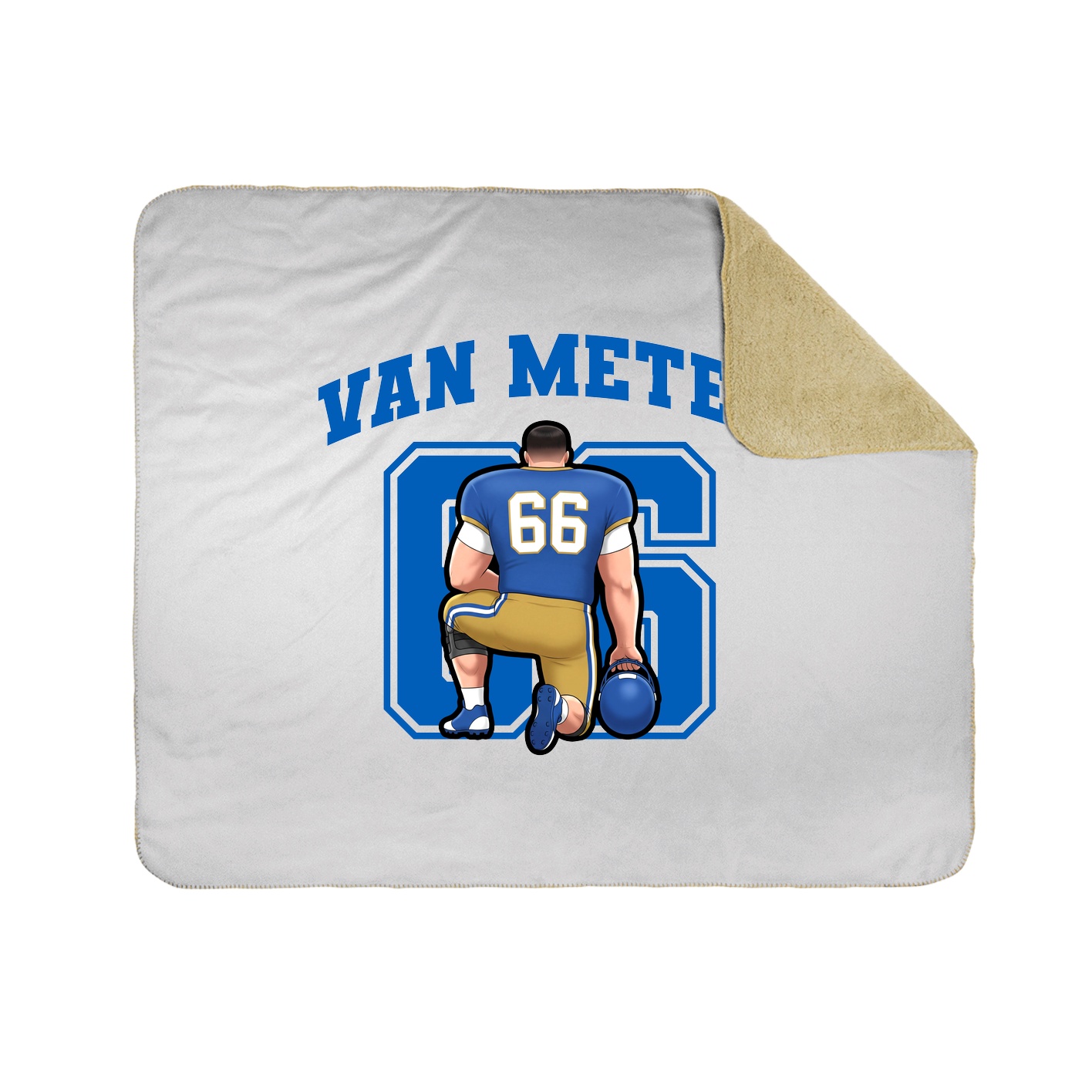 Throw Blanket — Number in White