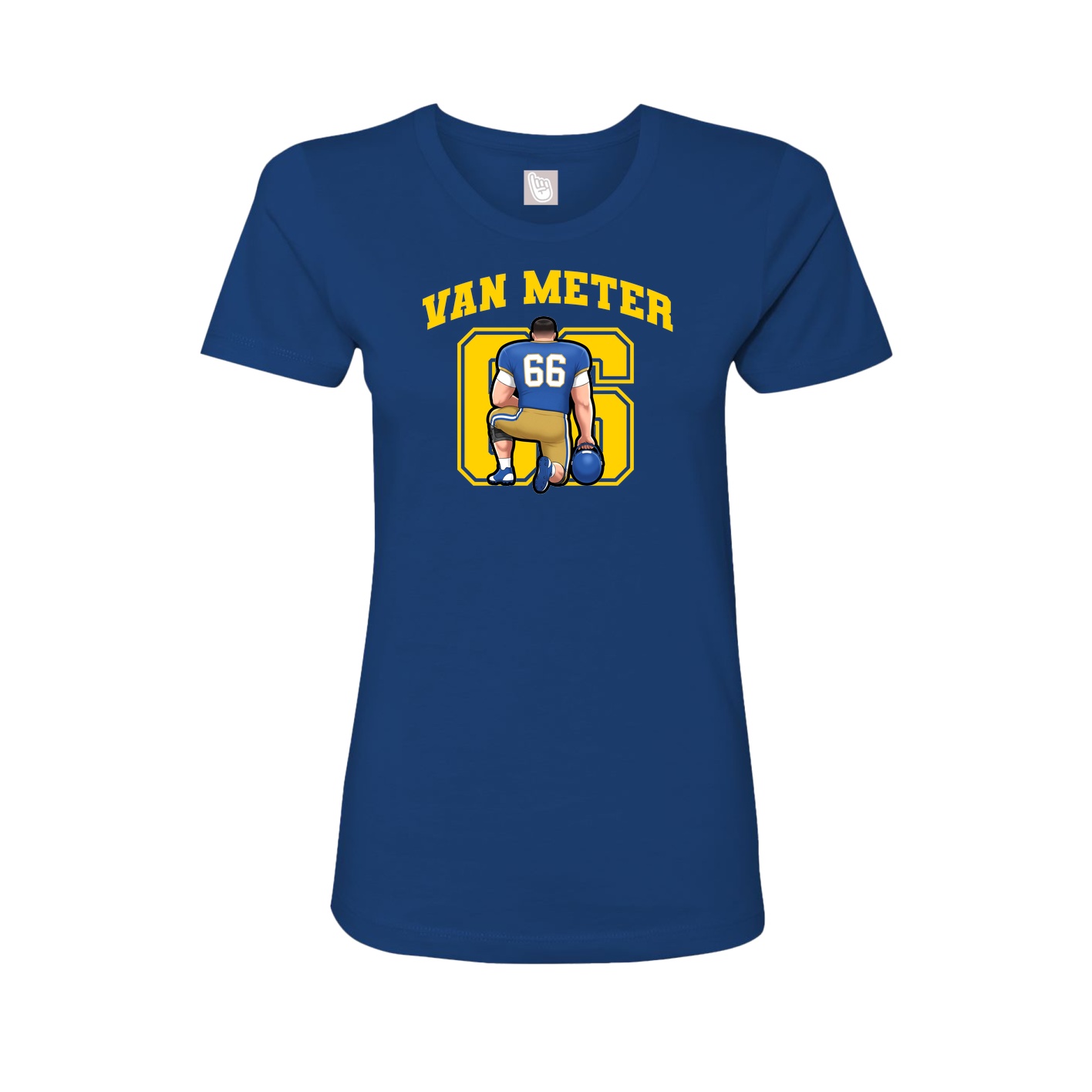 Fitted Women's Tee — Number in Royal