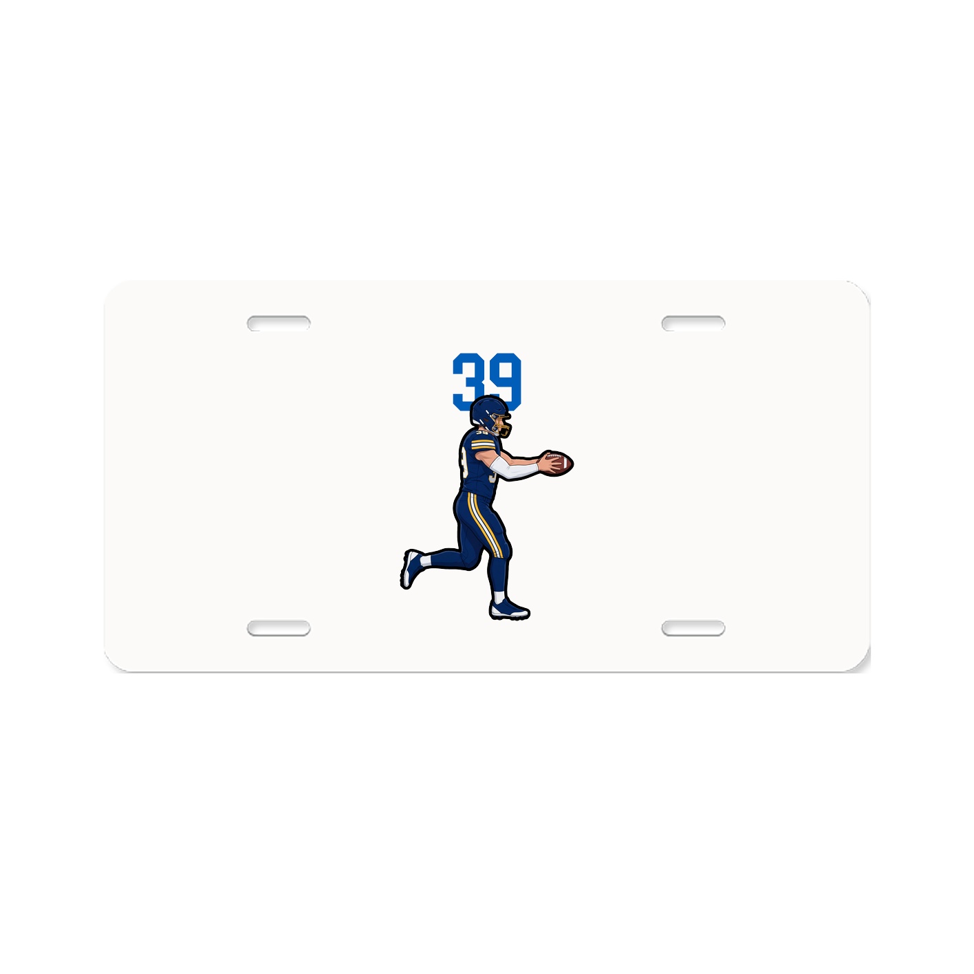 License Plate — Number Top in Classic