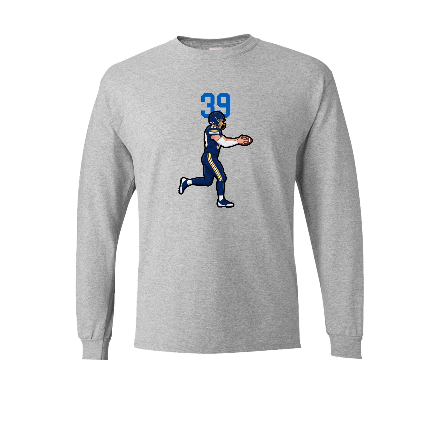 Long Sleeve Tee — Number Top in Grey