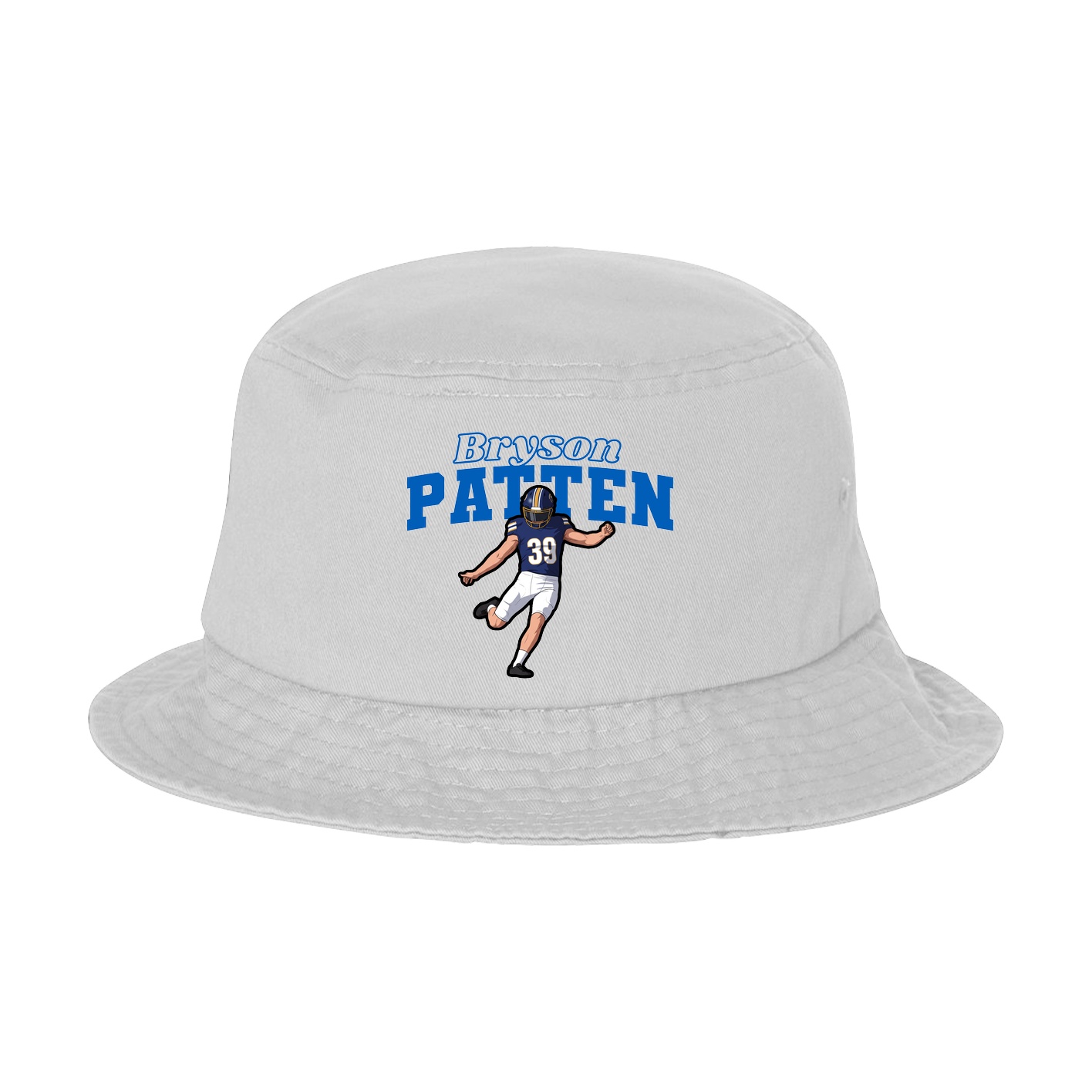Bucket Cap — Name Arch in White