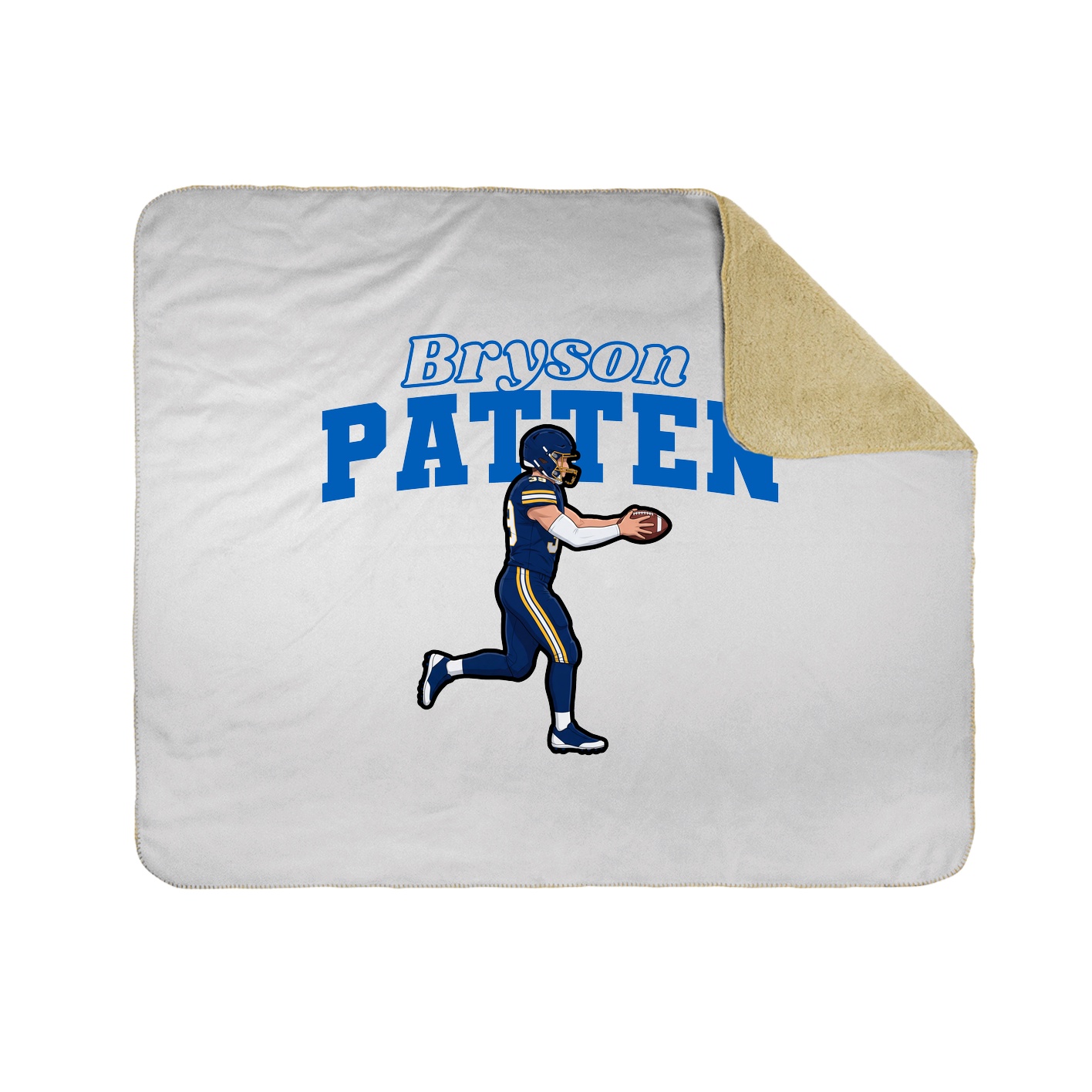 Throw Blanket — Name Arch in White
