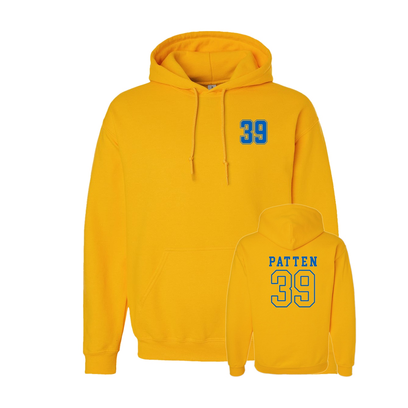 Hoodie — Chest Back in Gold