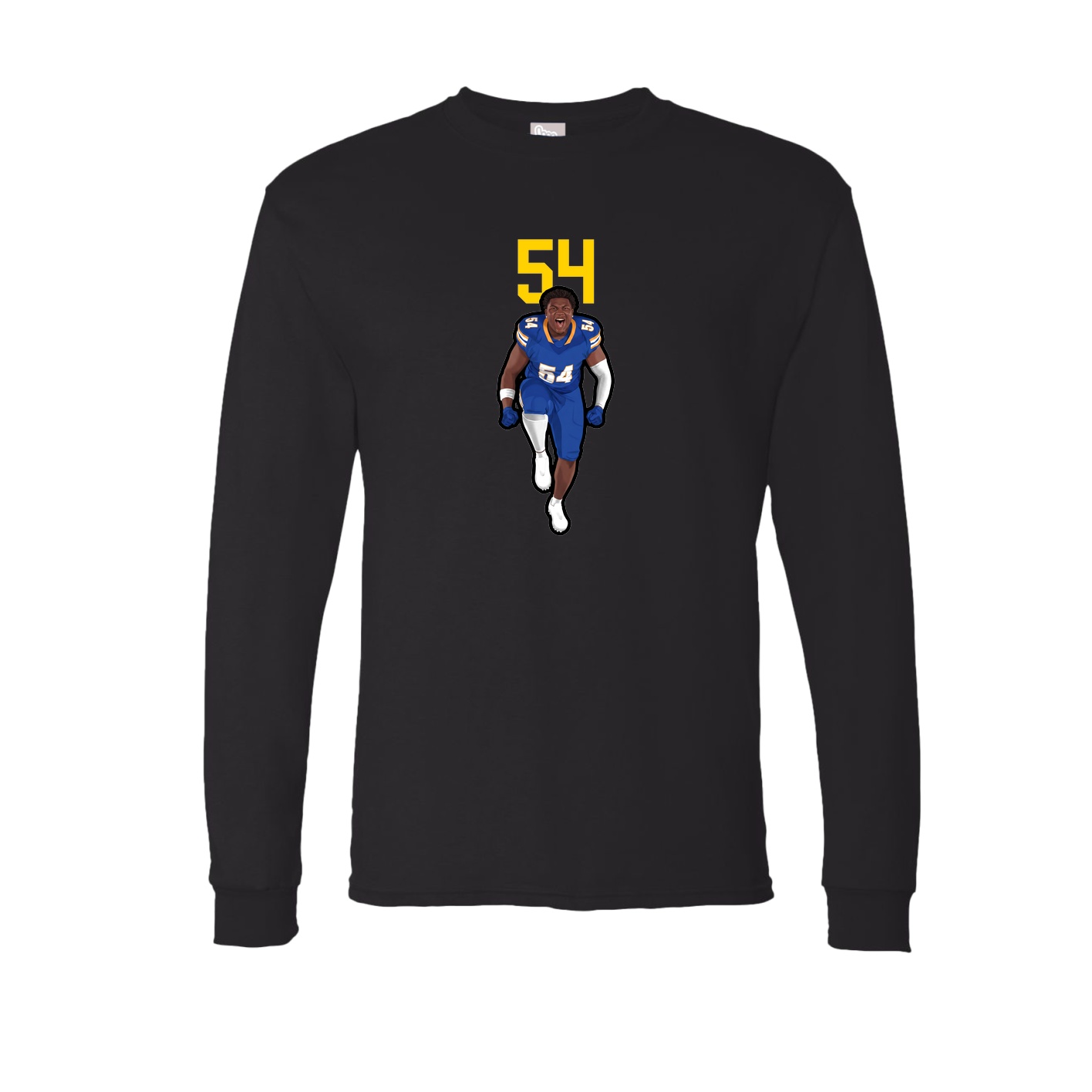Long Sleeve Tee — Number Top in Black