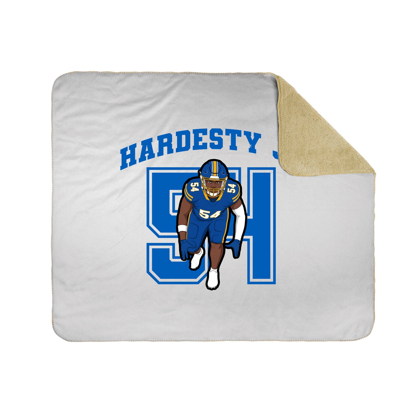 Throw Blanket — Number in White