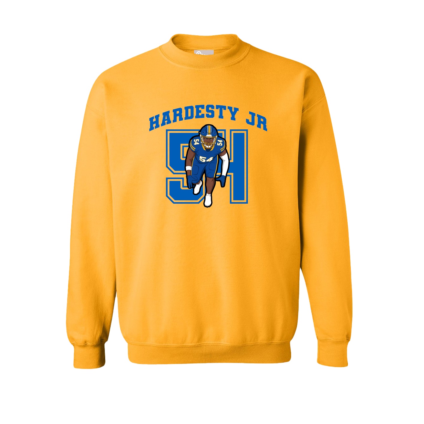 Fleece Crew — Number in Gold