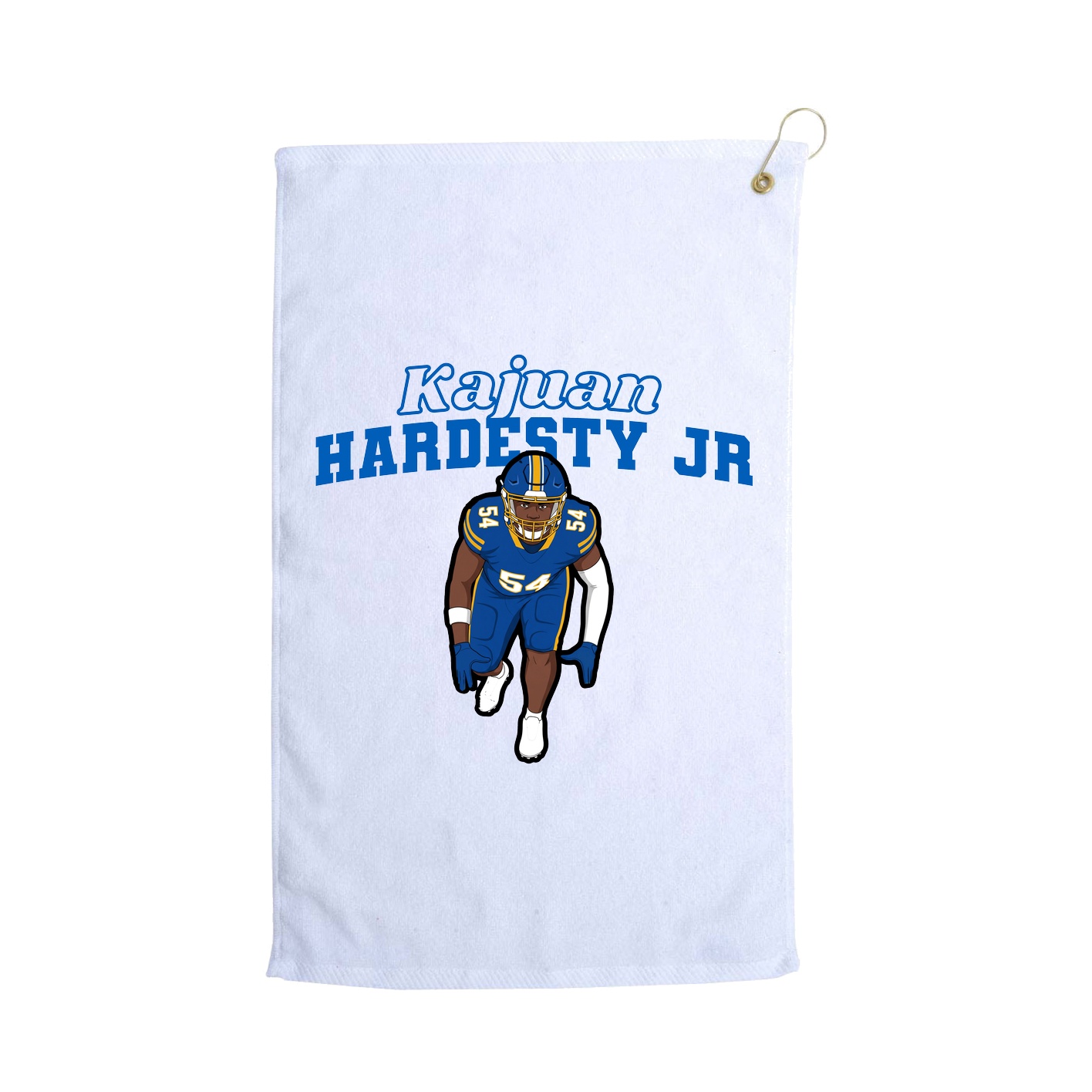 Golf Towel — Name Arch in White