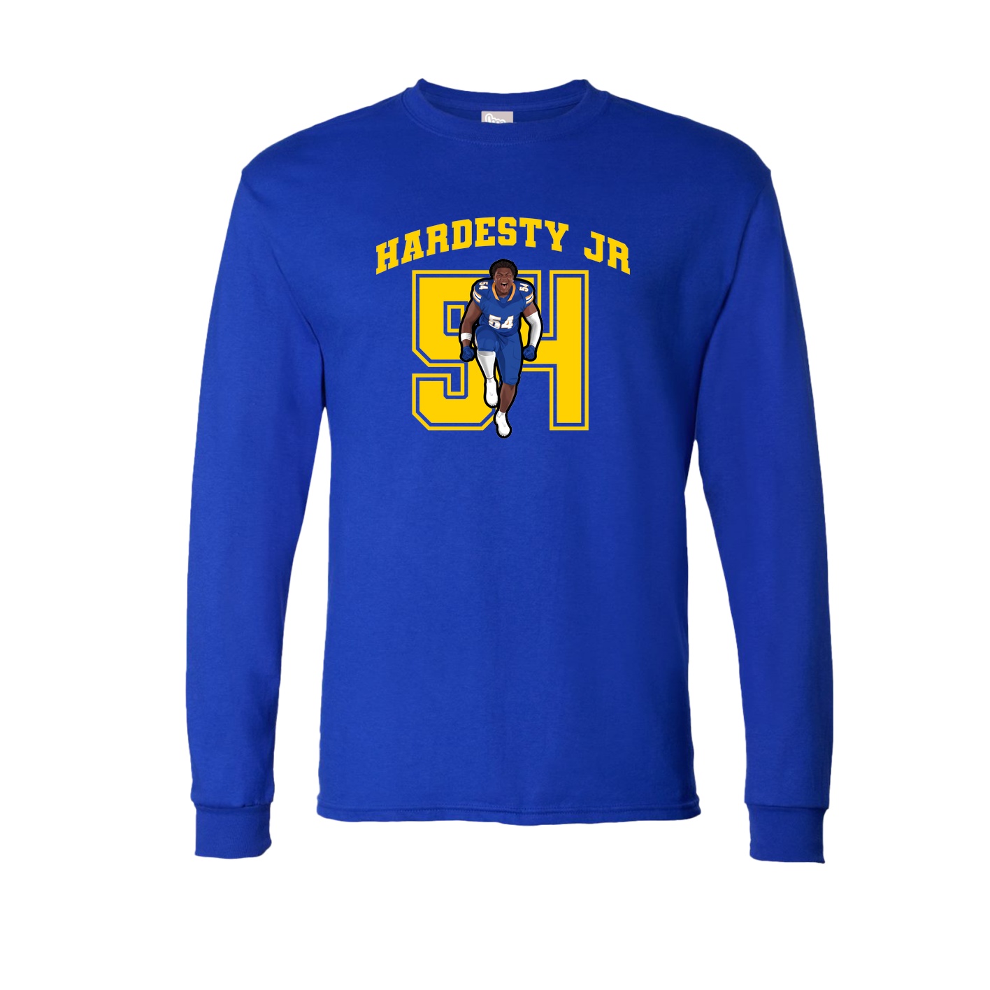 Long Sleeve Tee — Number in Royal