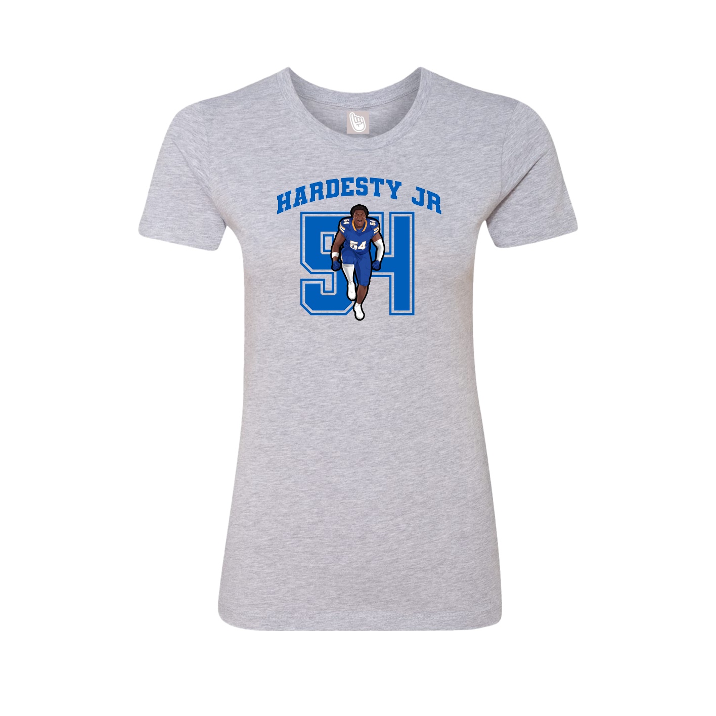 Fitted Women's Tee — Number in Grey