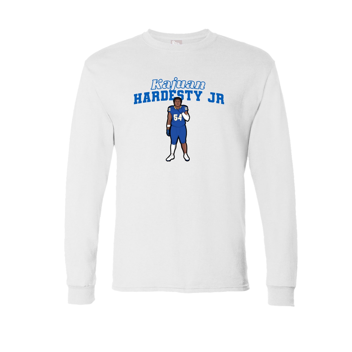 Long Sleeve Tee — Name Arch in White
