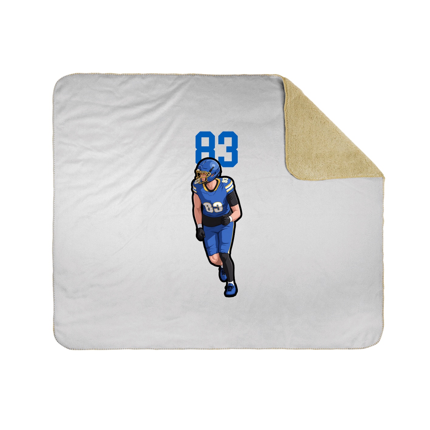 Throw Blanket — Number Top in White