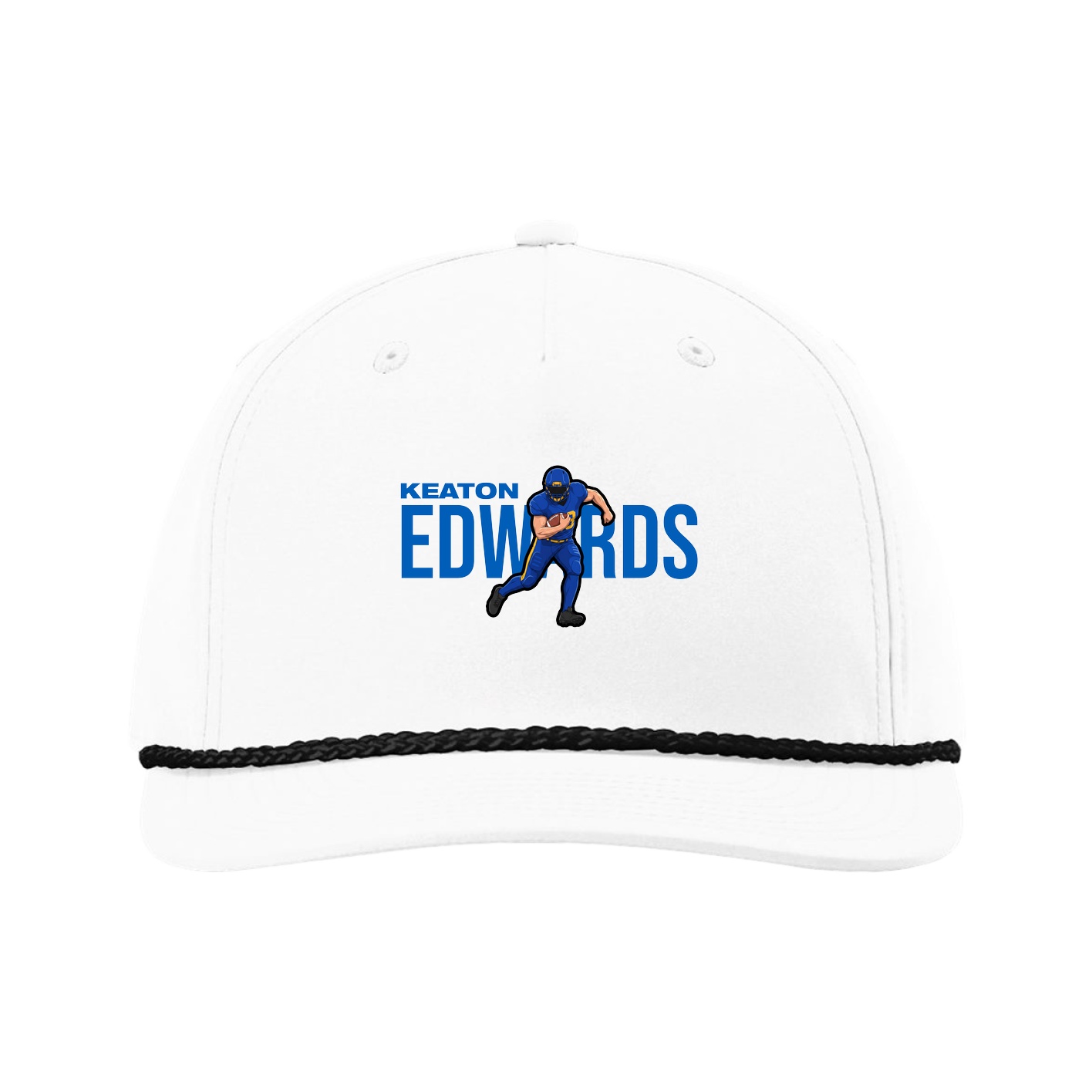 Five-Panel Classic Rope Cap — Player Name in White