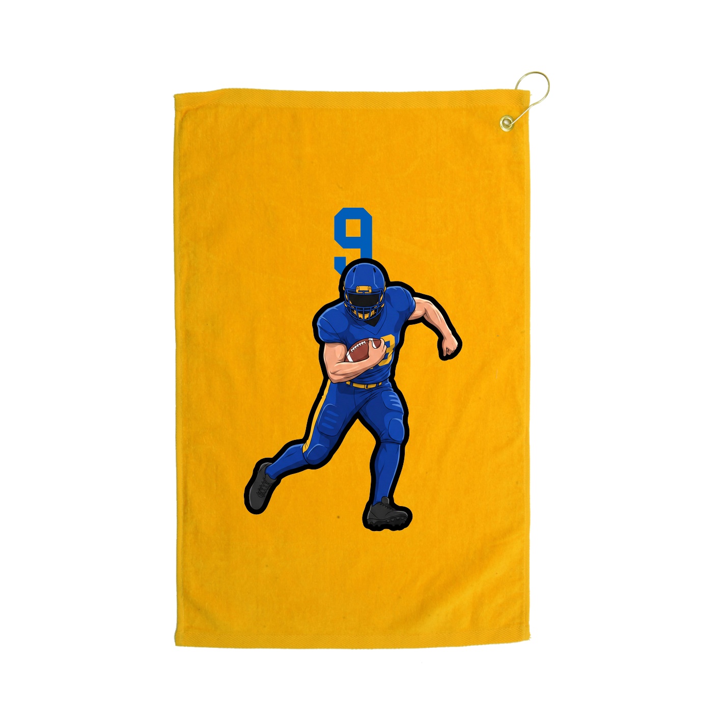 Golf Towel — Number Top in Gold