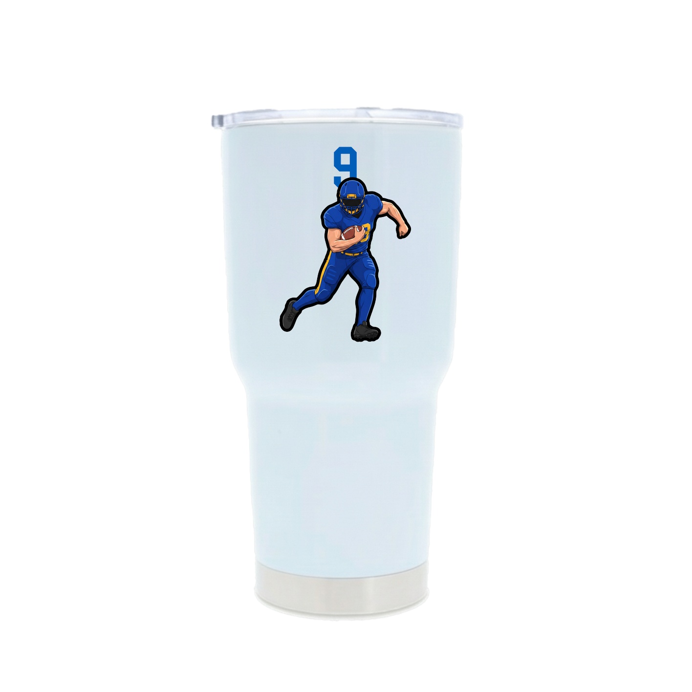 30oz Stainless Steel Tumbler — Number Top in White