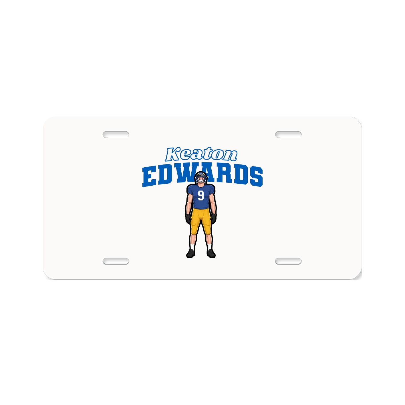 License Plate — Name Arch in Classic