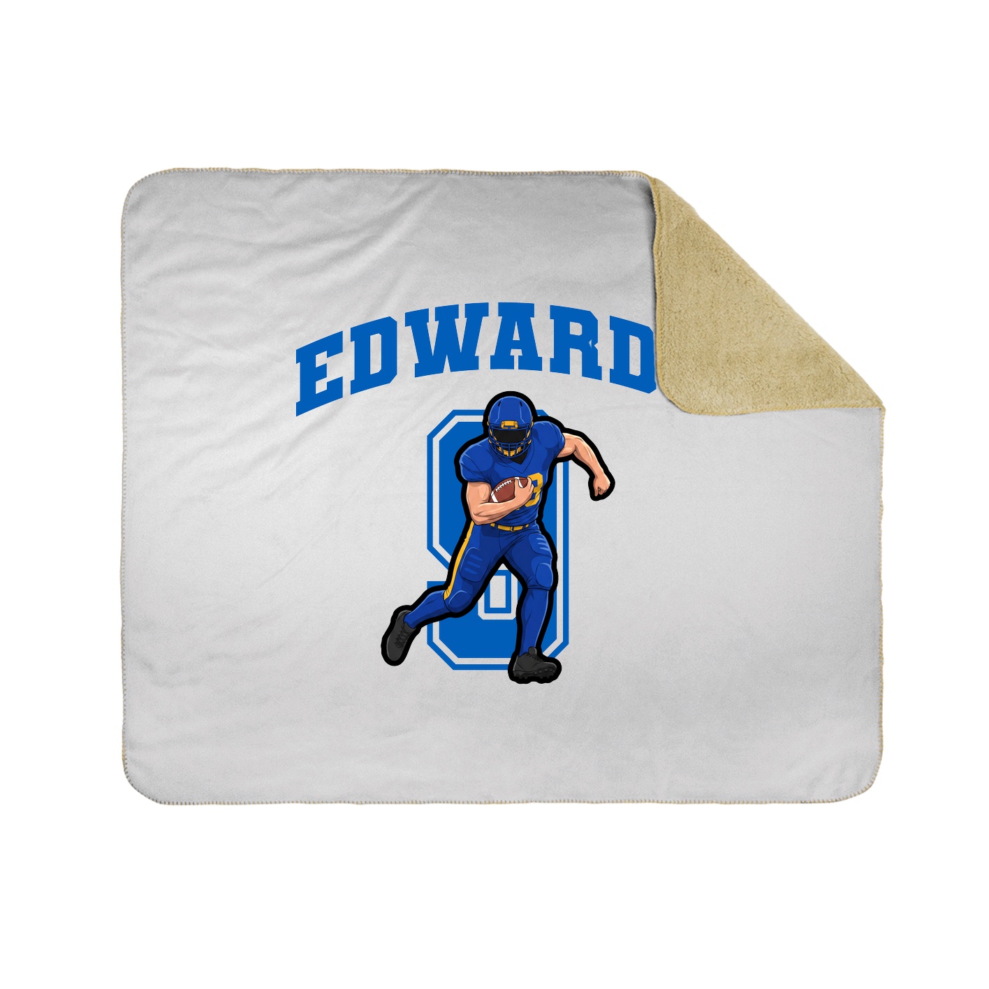 Throw Blanket — Number in White
