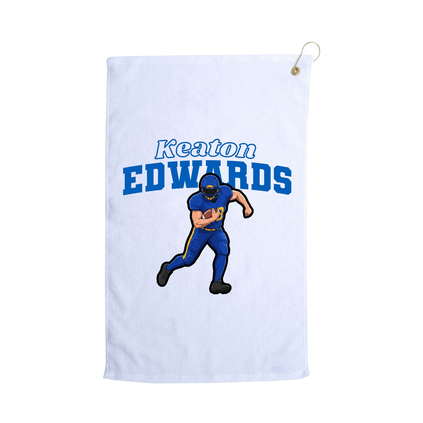 Golf Towel — Name Arch in White