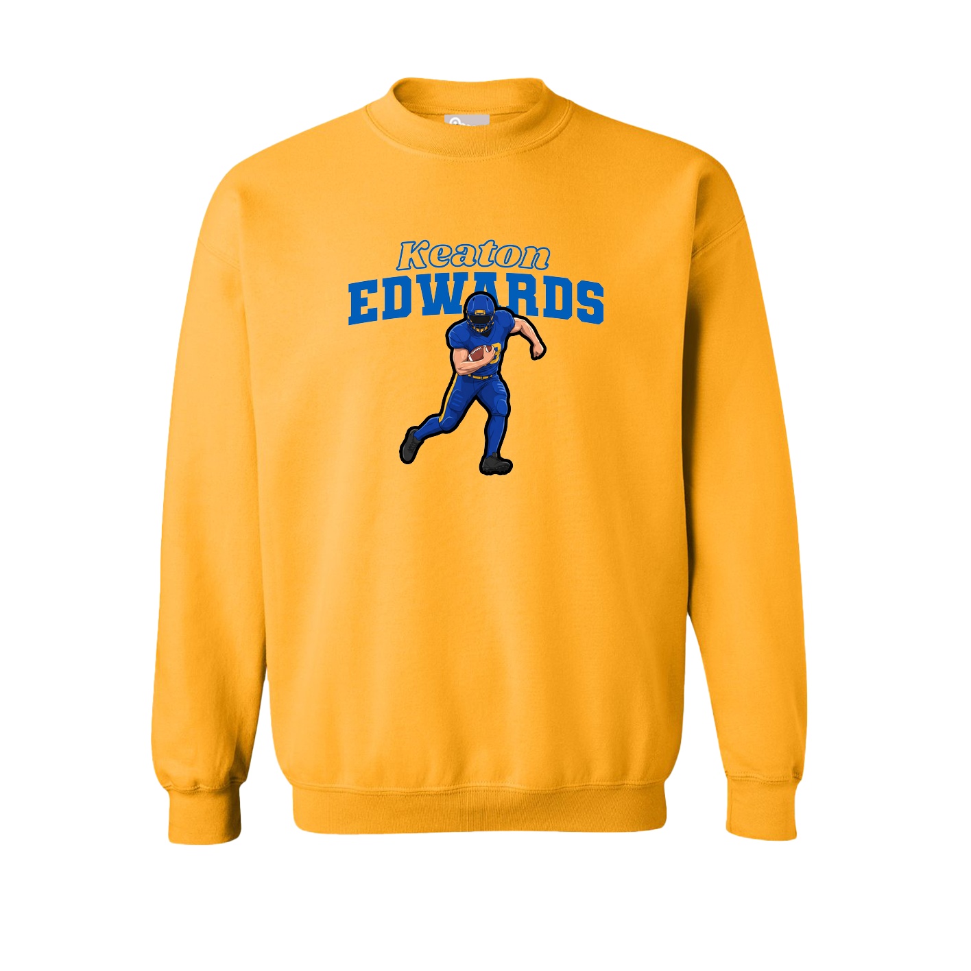 Fleece Crew — Name Arch in Gold