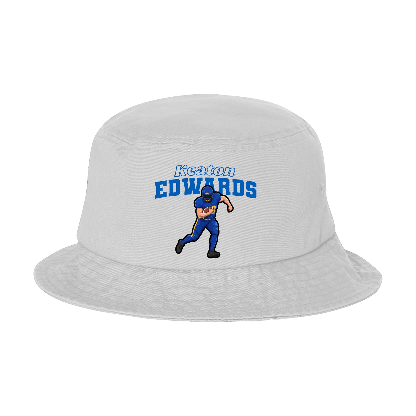 Bucket Cap — Name Arch in White