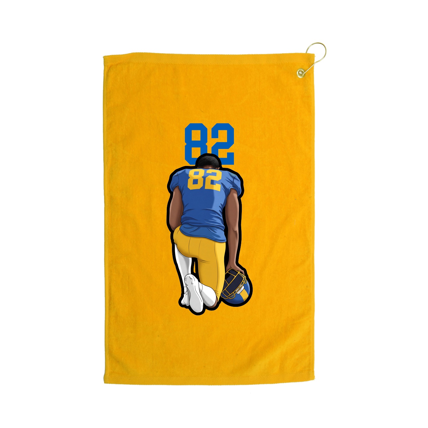 Golf Towel — Number Top in Gold