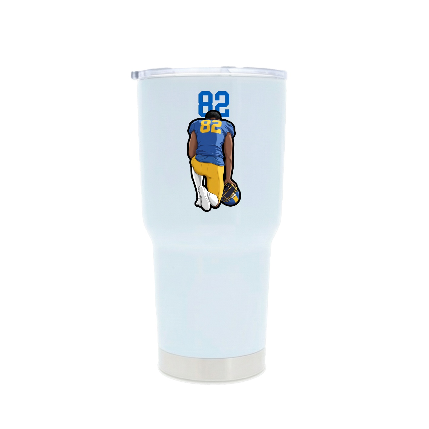 30oz Stainless Steel Tumbler — Number Top in White