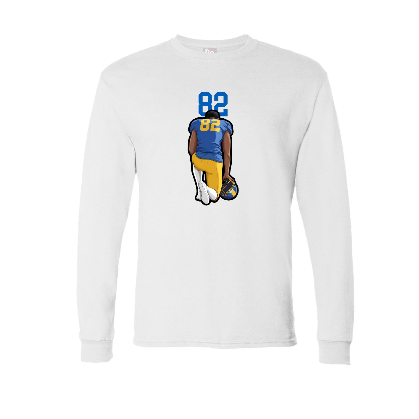 Long Sleeve Tee — Number Top in White