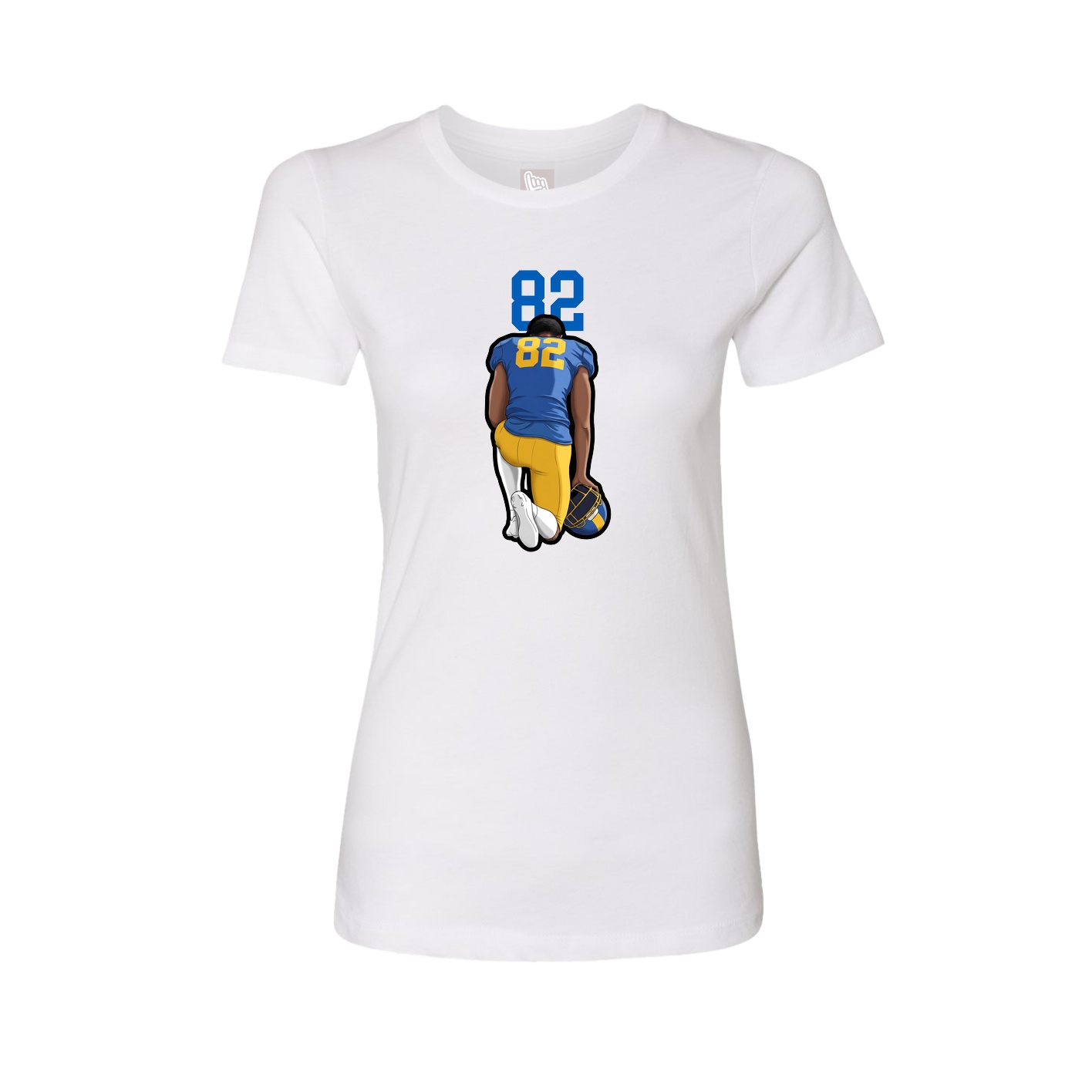 Fitted Women's Tee — Number Top in White