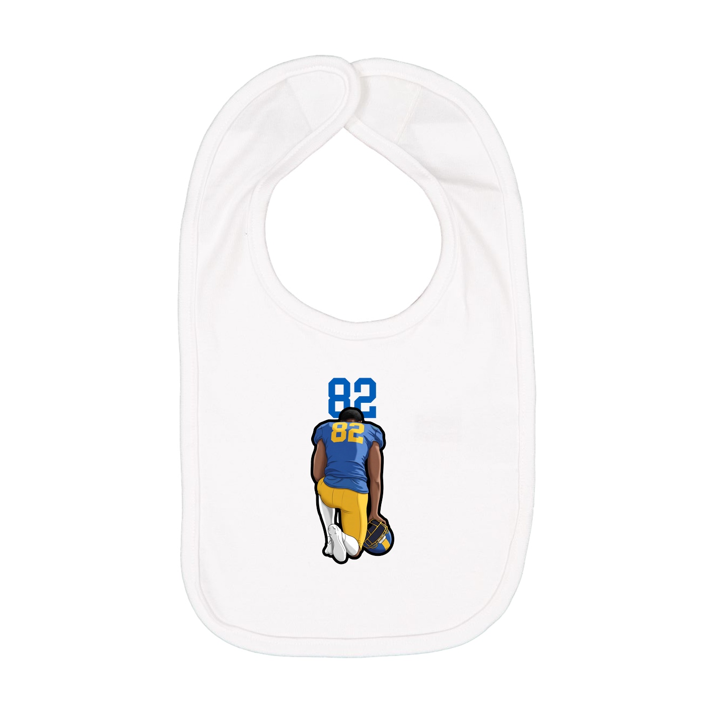 Infant Bib — Number Top in White