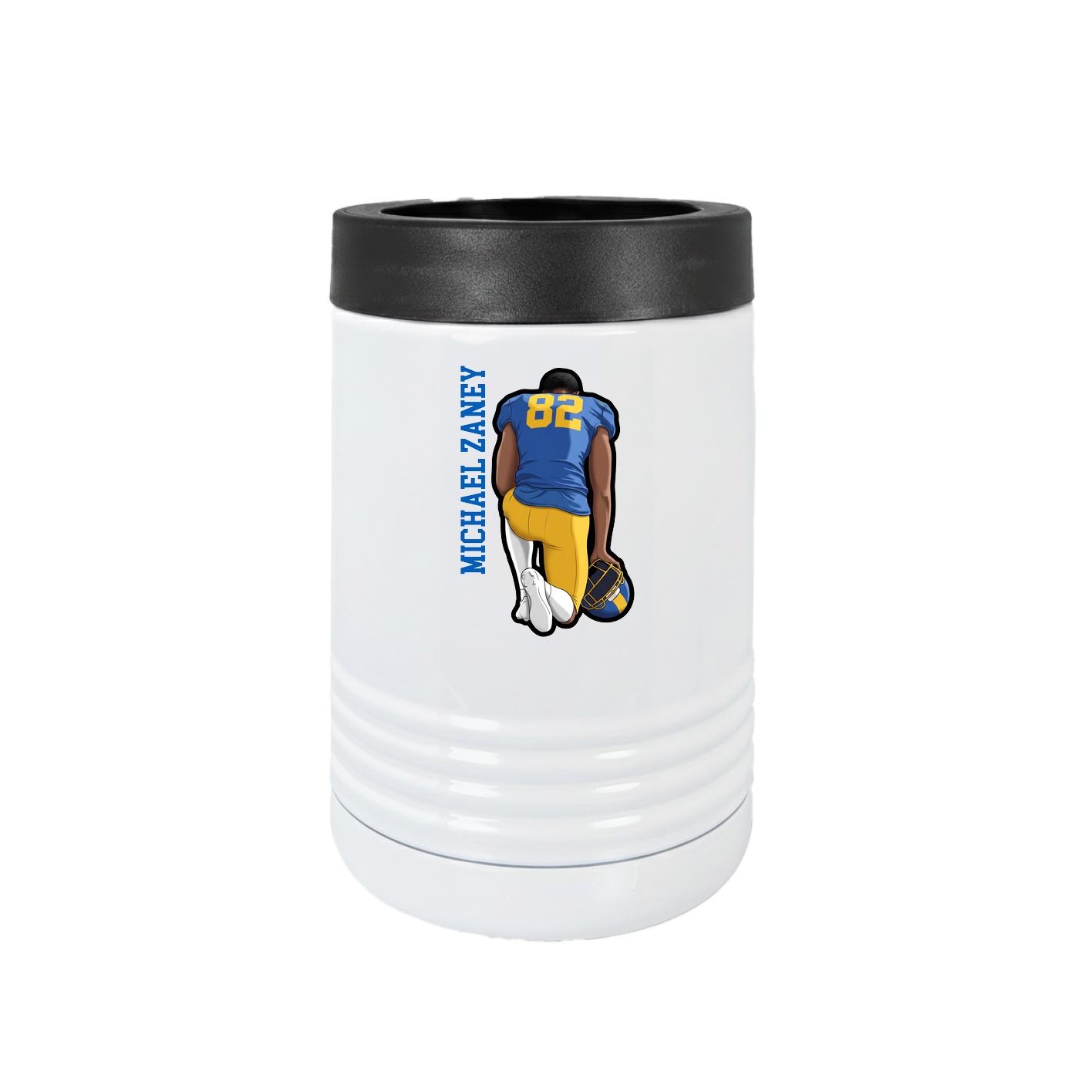 Beverage Holder — Name Vertical in White