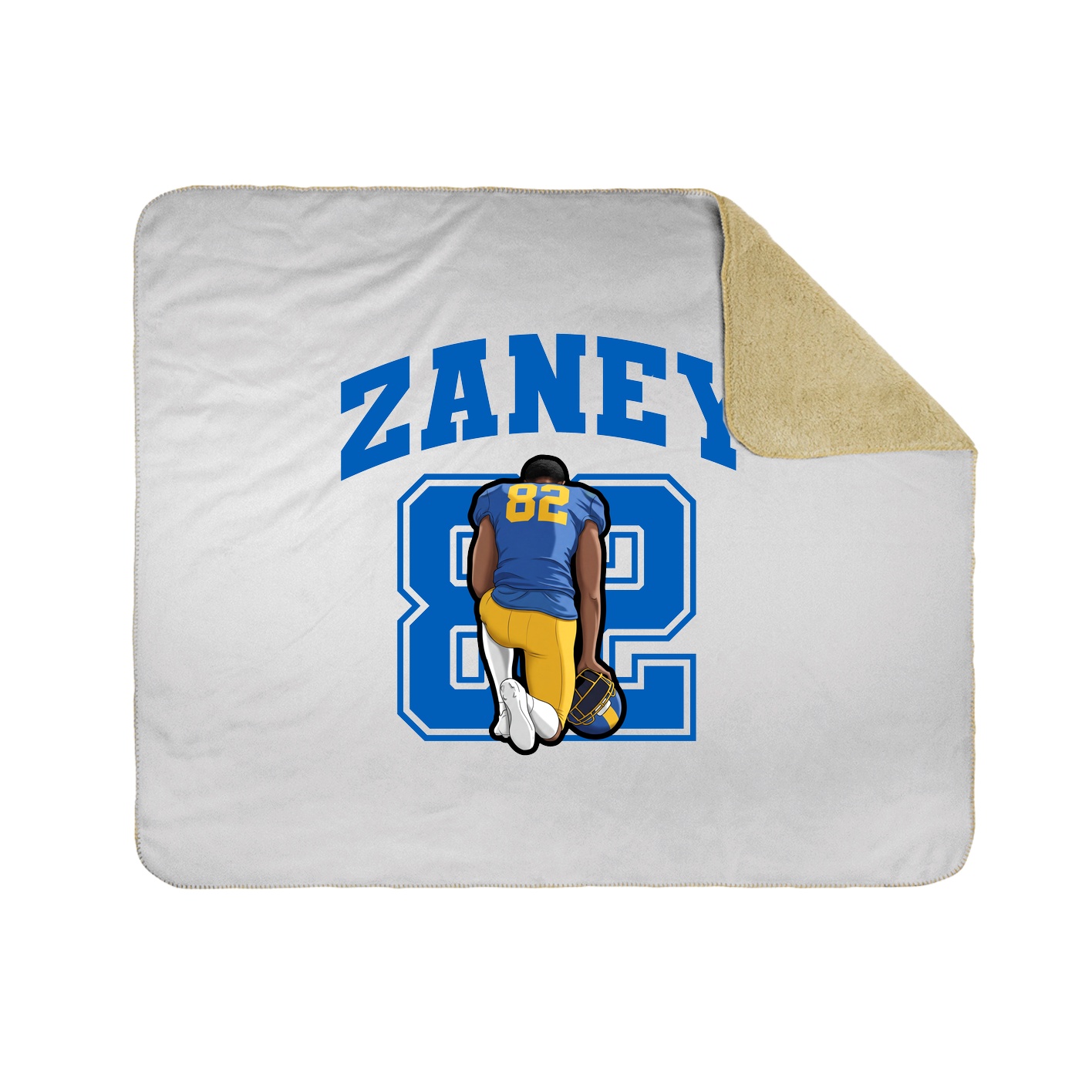 Throw Blanket — Number in White