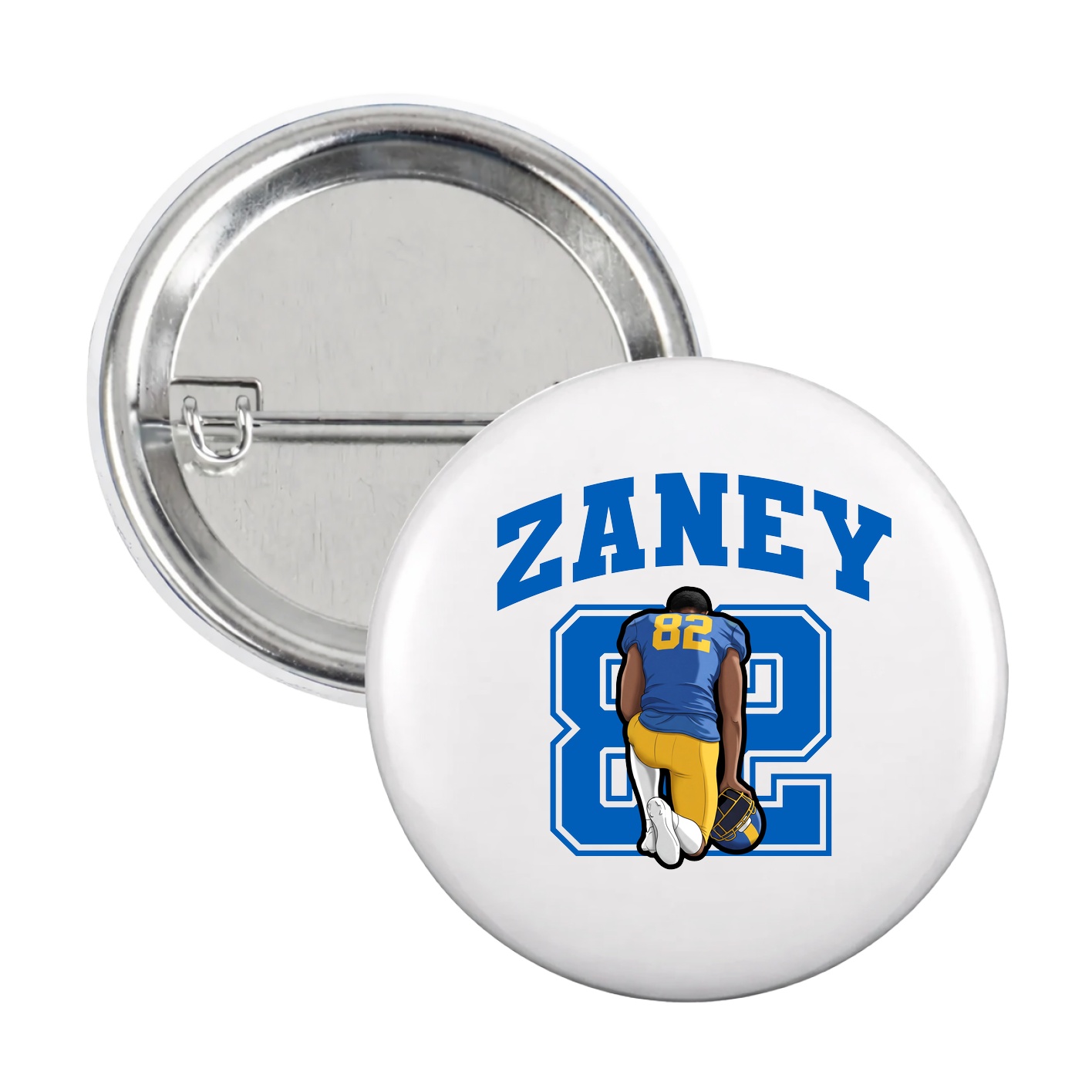 Game Day Button — Number in White