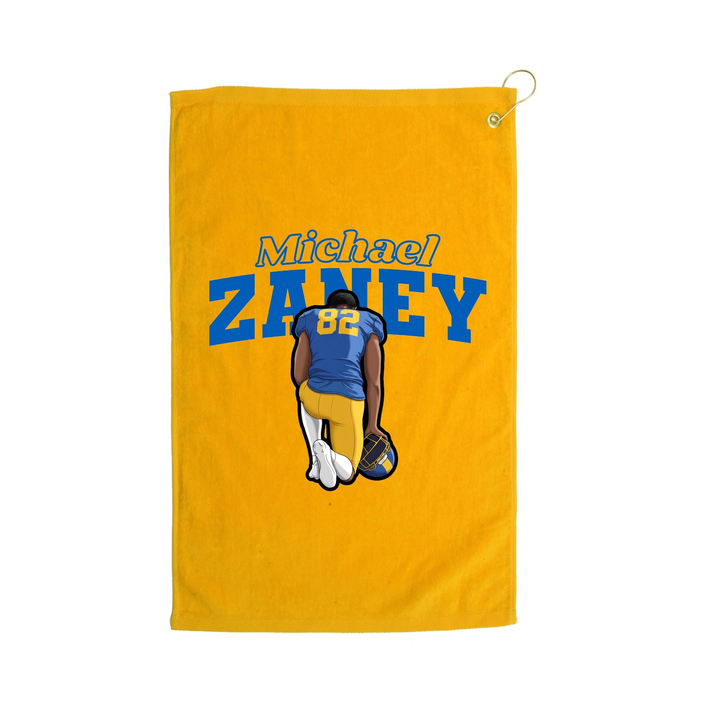 Golf Towel — Name Arch in Gold