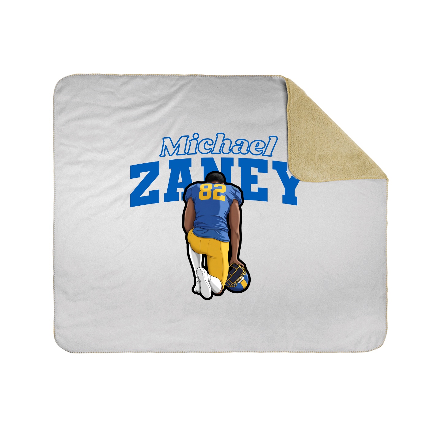 Throw Blanket — Name Arch in White