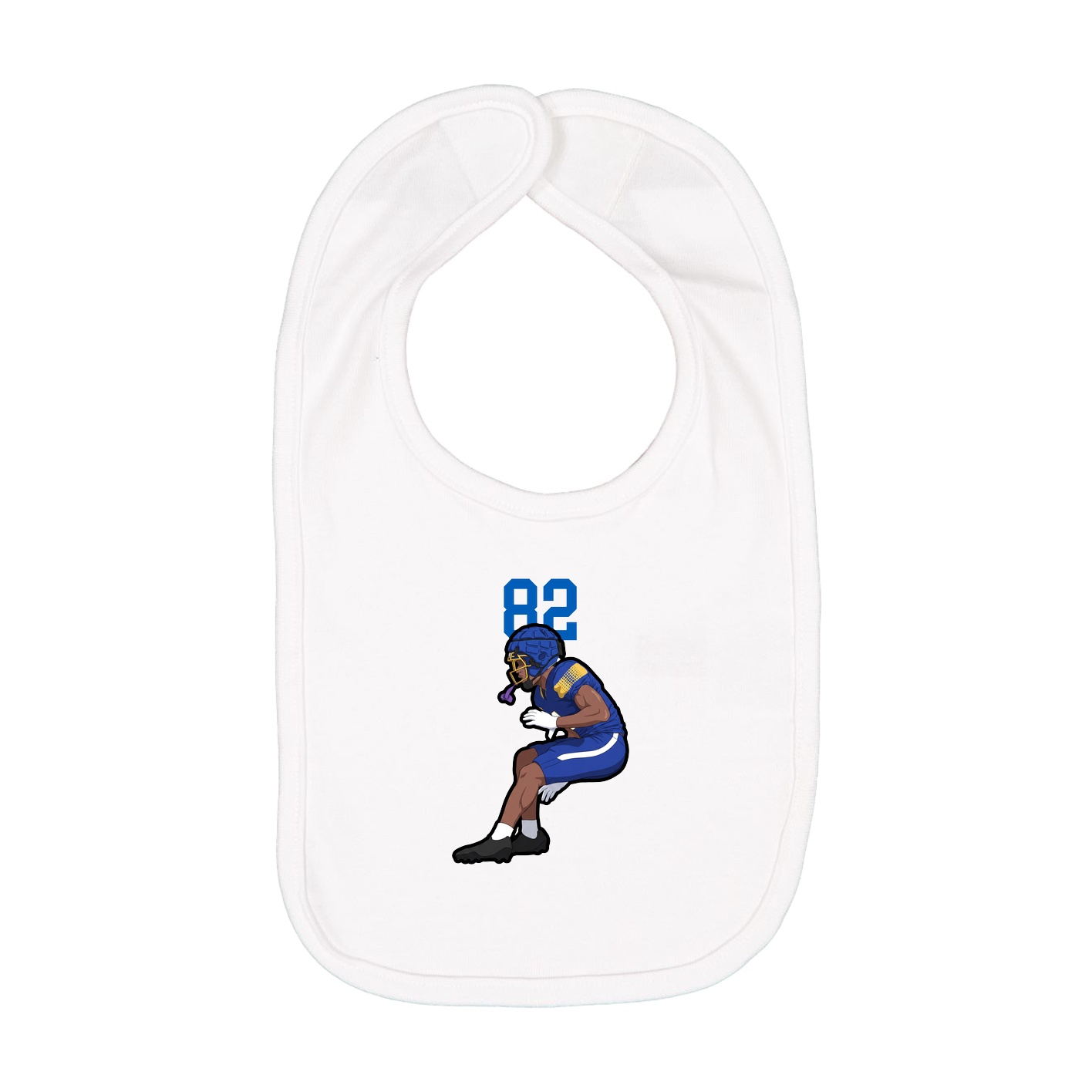 Infant Bib — Number Top in White