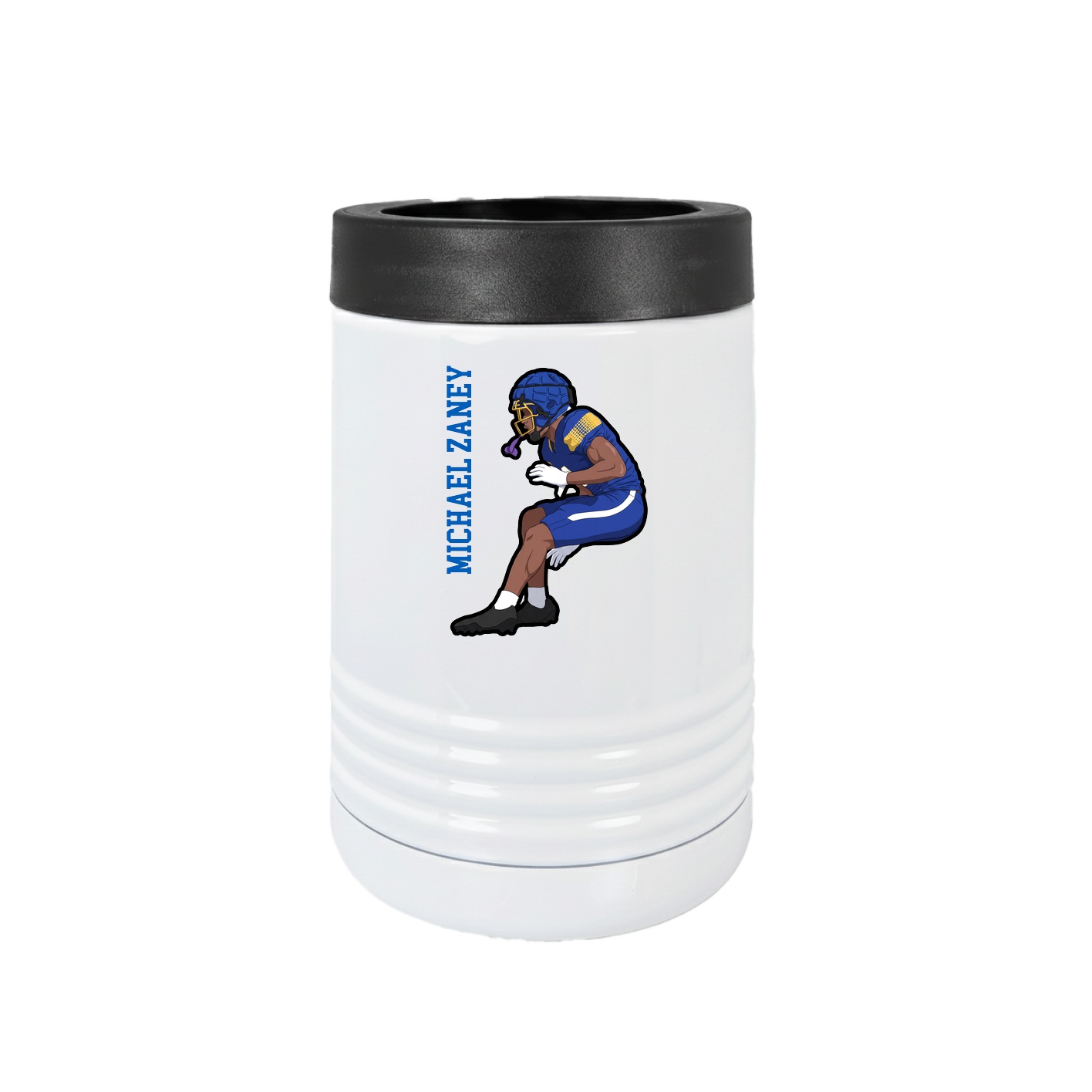Beverage Holder — Name Vertical in White