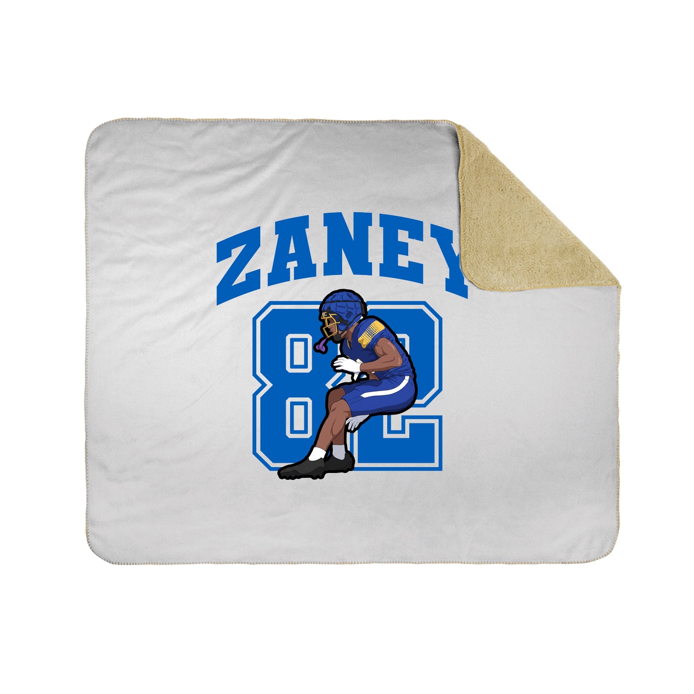 Throw Blanket — Number in White