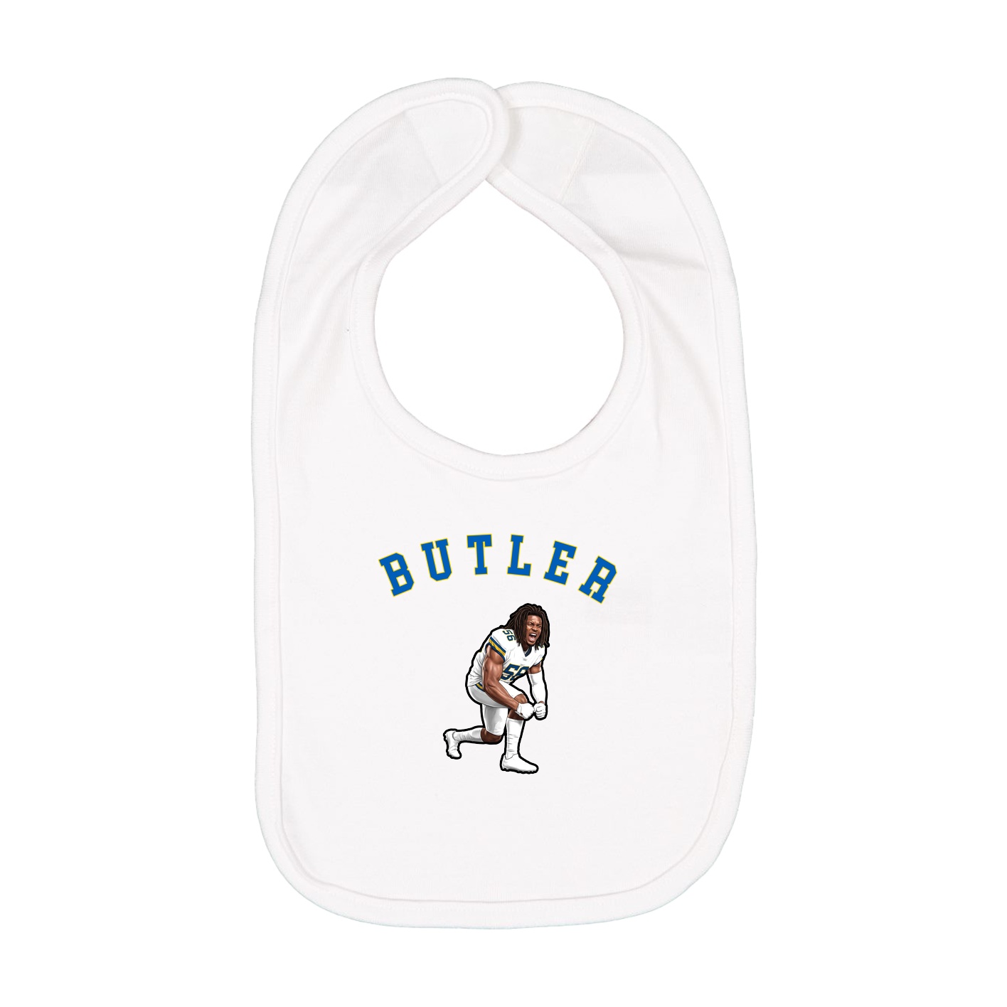 Infant Bib — Shirsey Arch in White