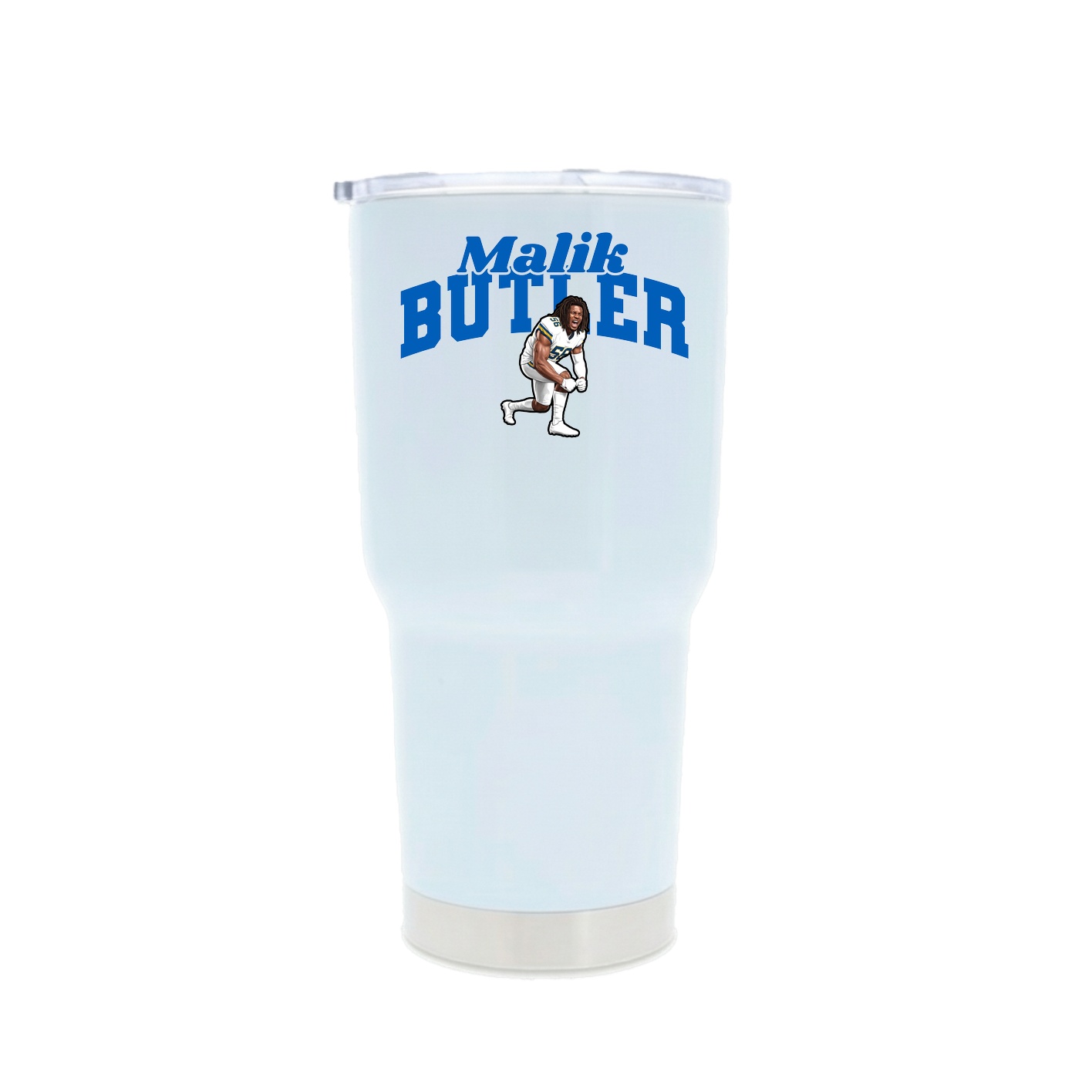 30oz Stainless Steel Tumbler — Signature Arch in White