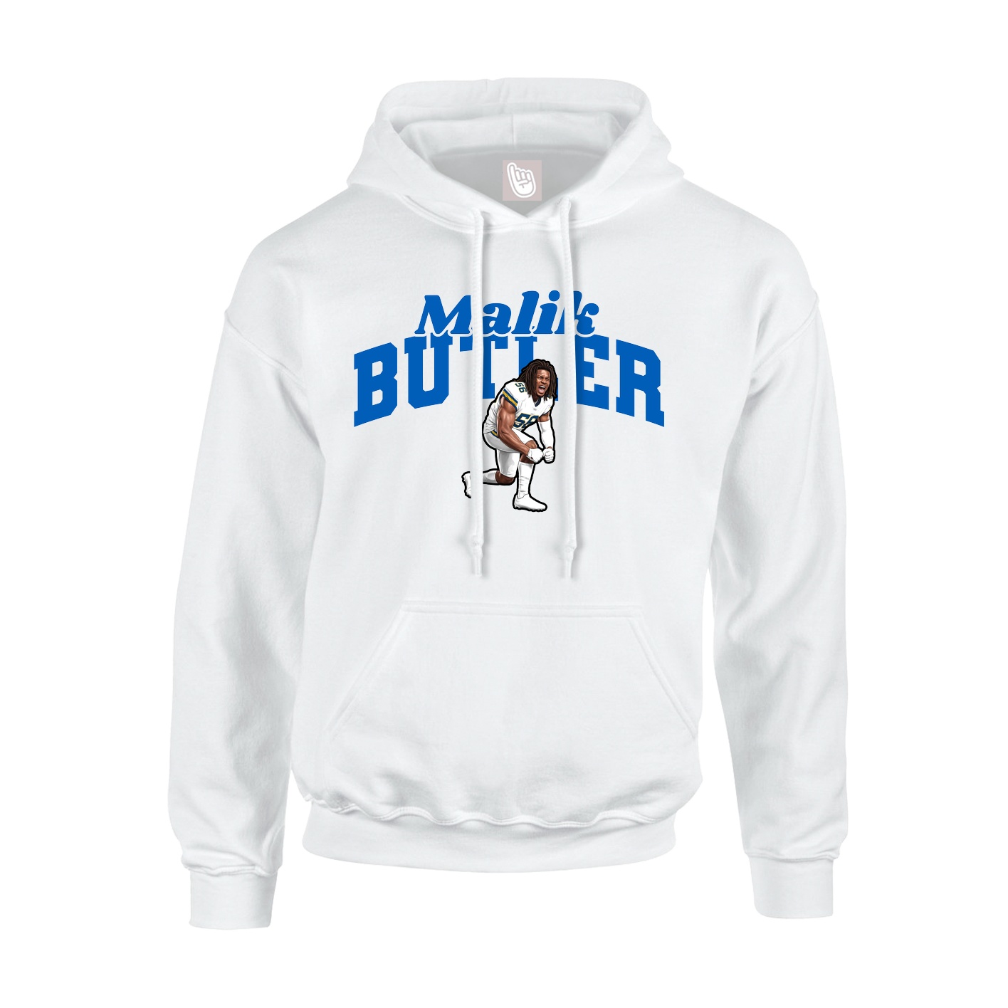 Youth Hoodie — Signature Arch in White