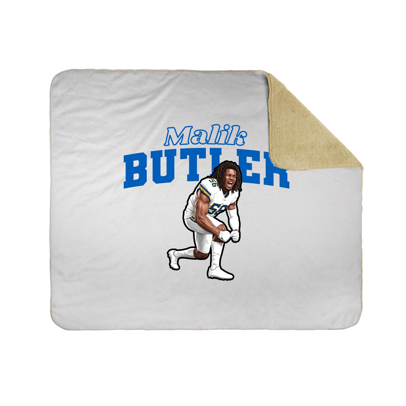Throw Blanket — Name Arch in White