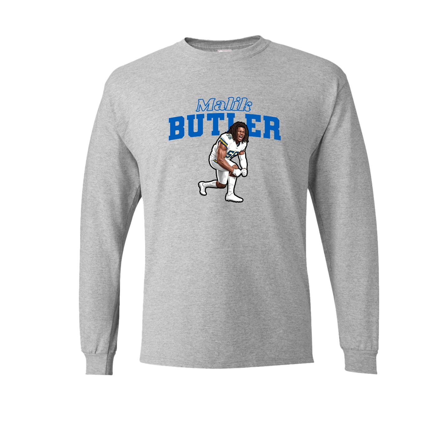Long Sleeve Tee — Name Arch in Grey