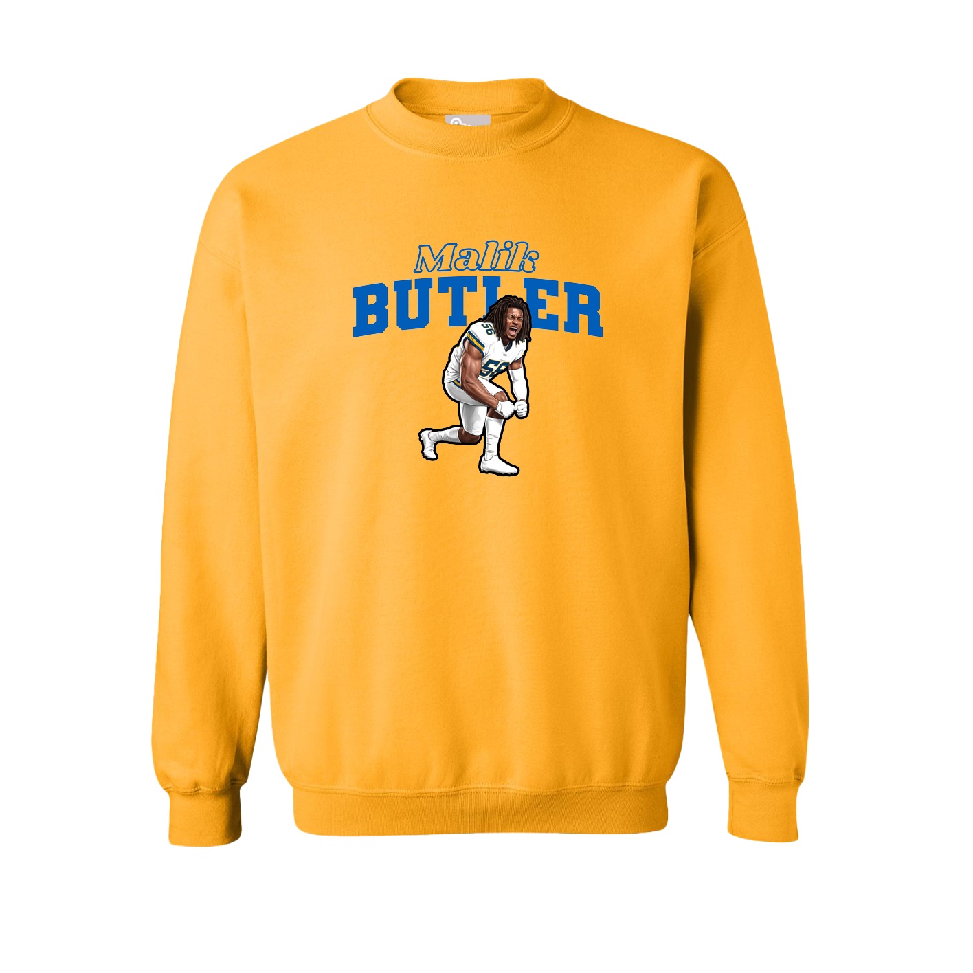 Fleece Crew — Name Arch in Gold