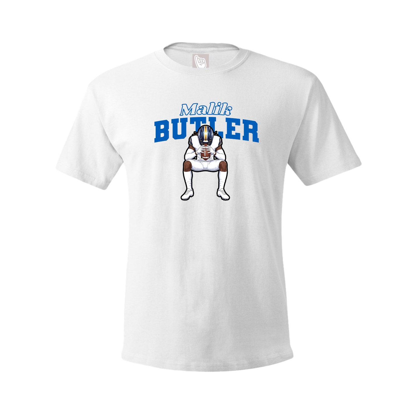 Youth Tee — Name Arch in White