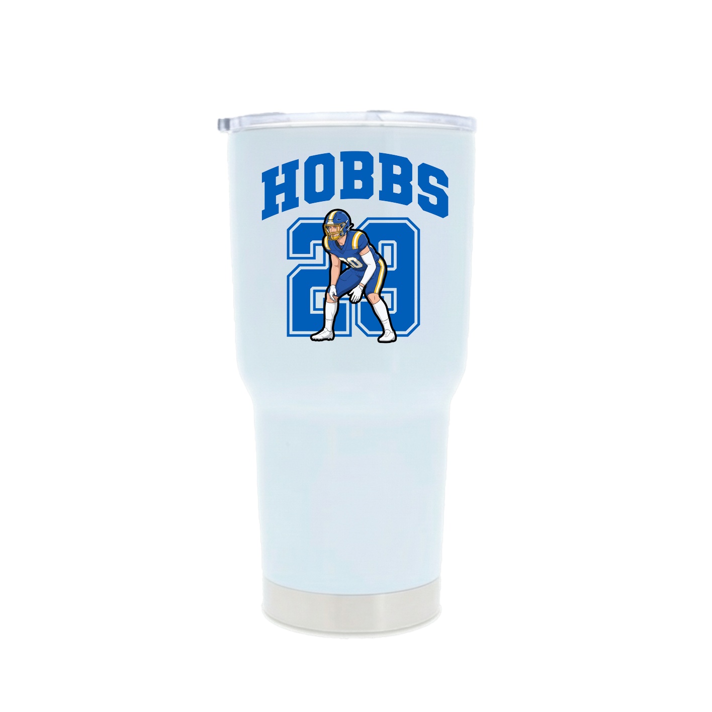 30oz Stainless Steel Tumbler — Number in White
