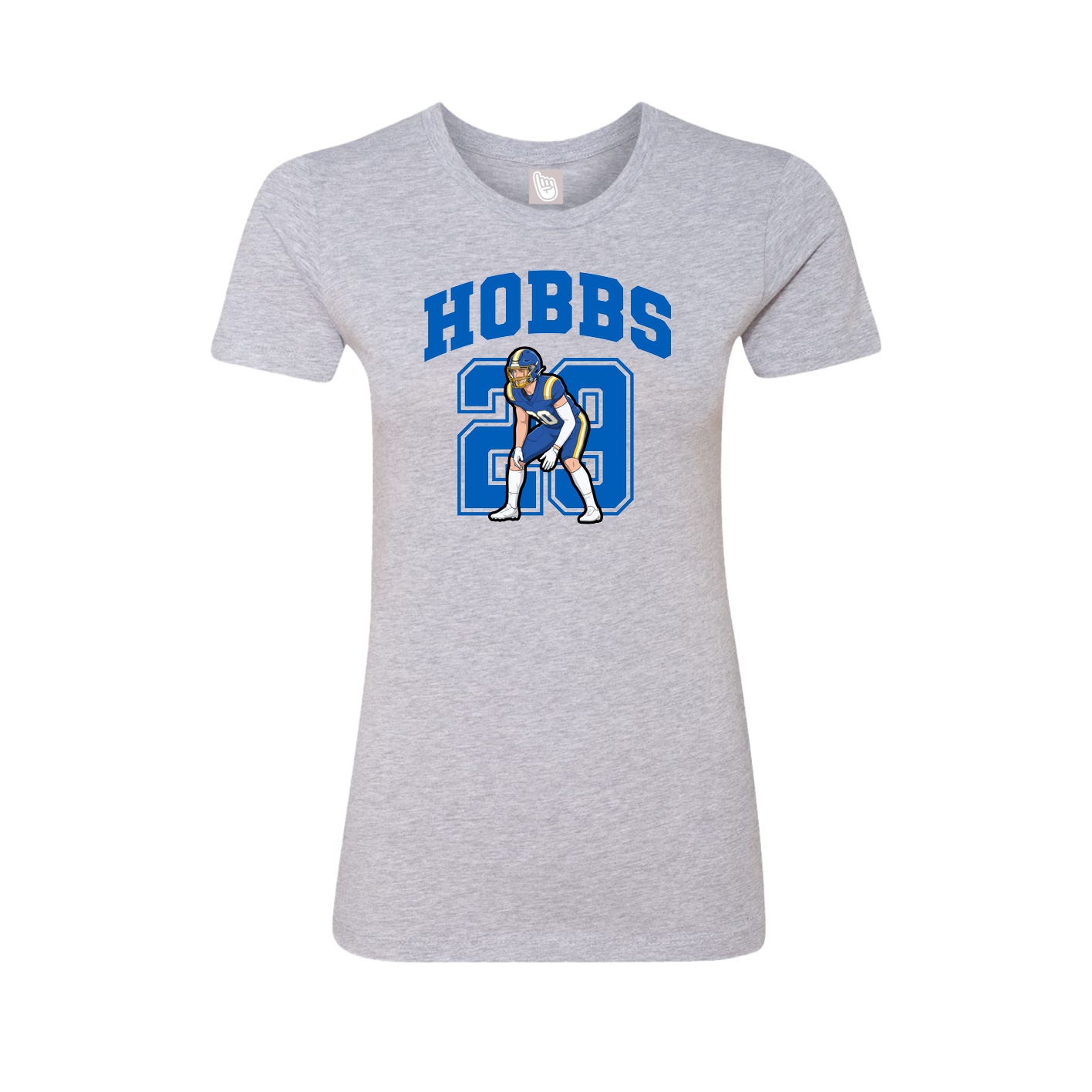 Fitted Women's Tee — Number in Grey