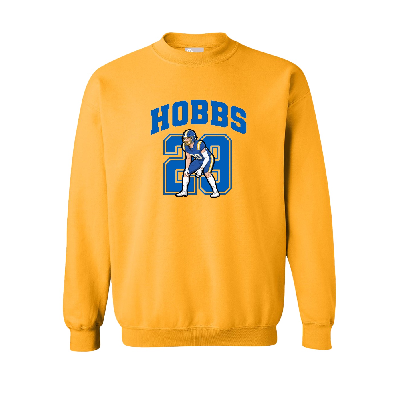 Fleece Crew — Number in Gold