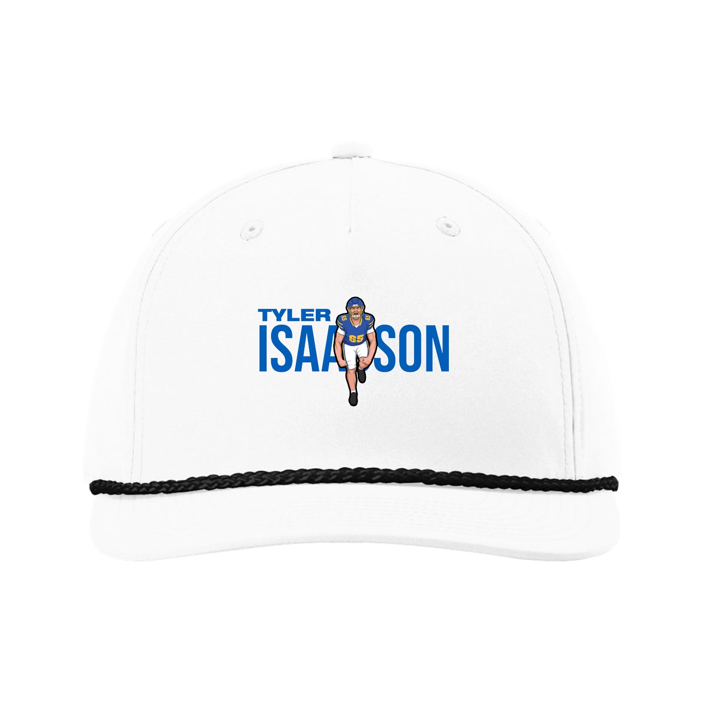 Five-Panel Classic Rope Cap — Player Name in White