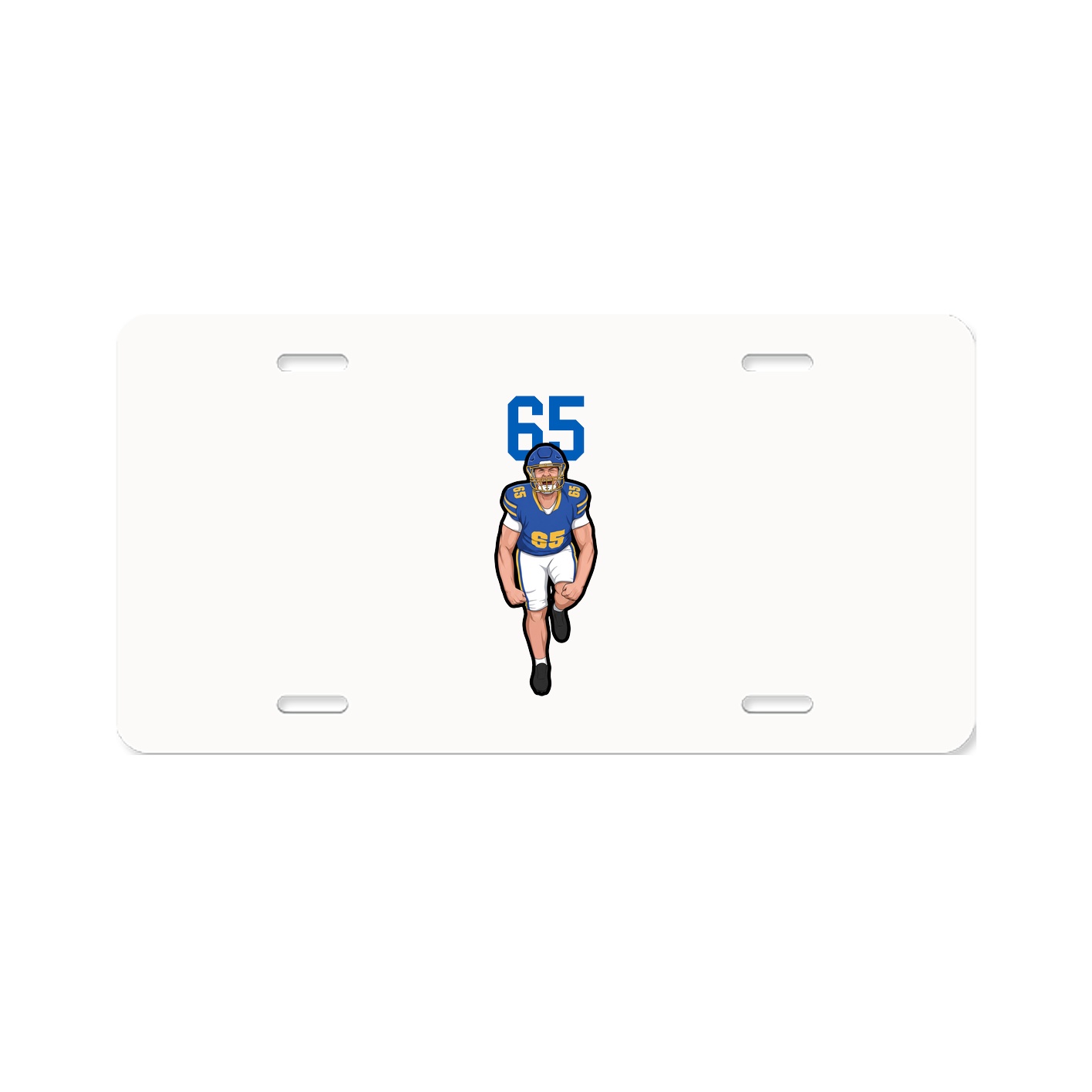 License Plate — Number Top in Classic