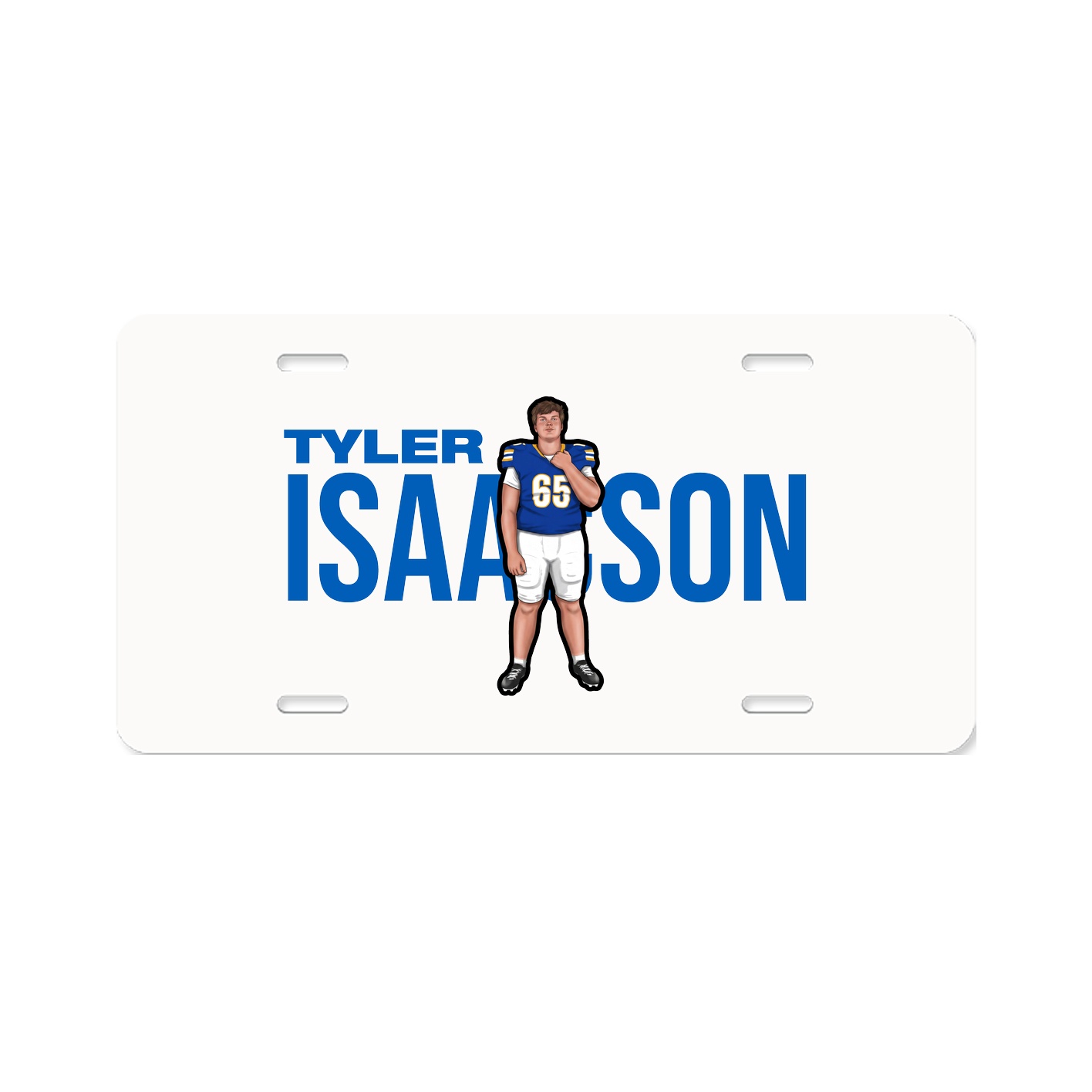 License Plate — Player Name in Classic