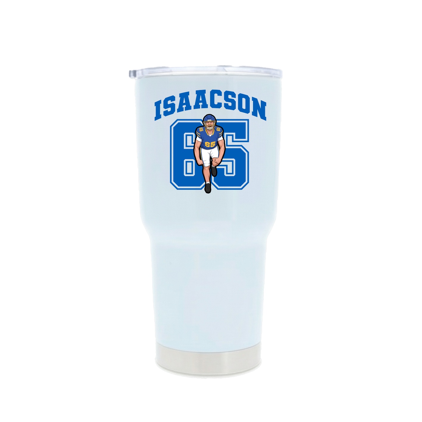 30oz Stainless Steel Tumbler — Number in White